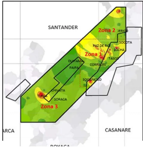 Figura 5: Mapa de Disolución de las tres zonas de amenaza. Fuente: Los autores.