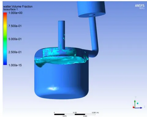 Fig. 4: The state of the mid-fracture surface after the end of the evacuation process