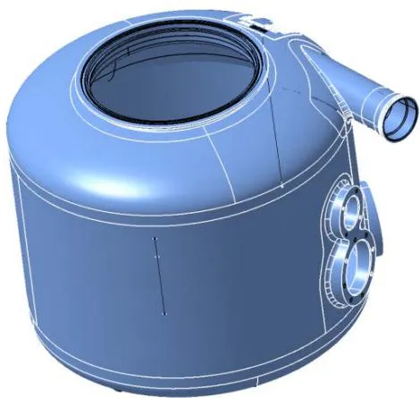 Fig. 2: Waste tank 3D model