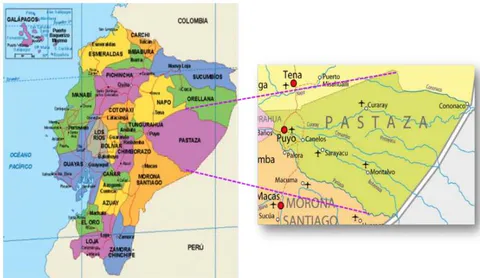 Figure 1: Pastaza province geographic location in Ecuador