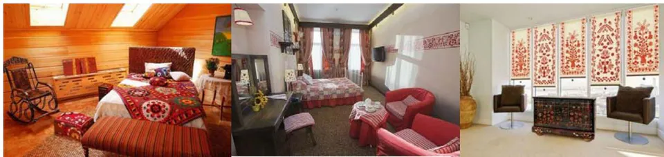 Fig. 18: Traditional colours of Ukrainian interiors.