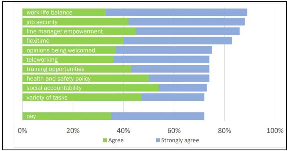 Fig. 2: Top 10 extrinsic staff motivation factors