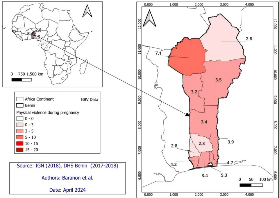 Figure 2: Percentage of Women Aged 15-49 who have Experienced Physical Violence during Pregnancy