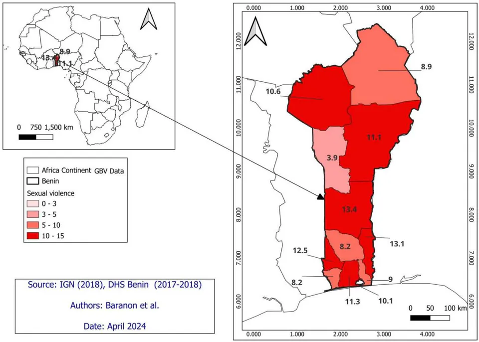 Figure 3: Percentage of Women Aged 15-49 who have Experienced Sexual Violence in their Life