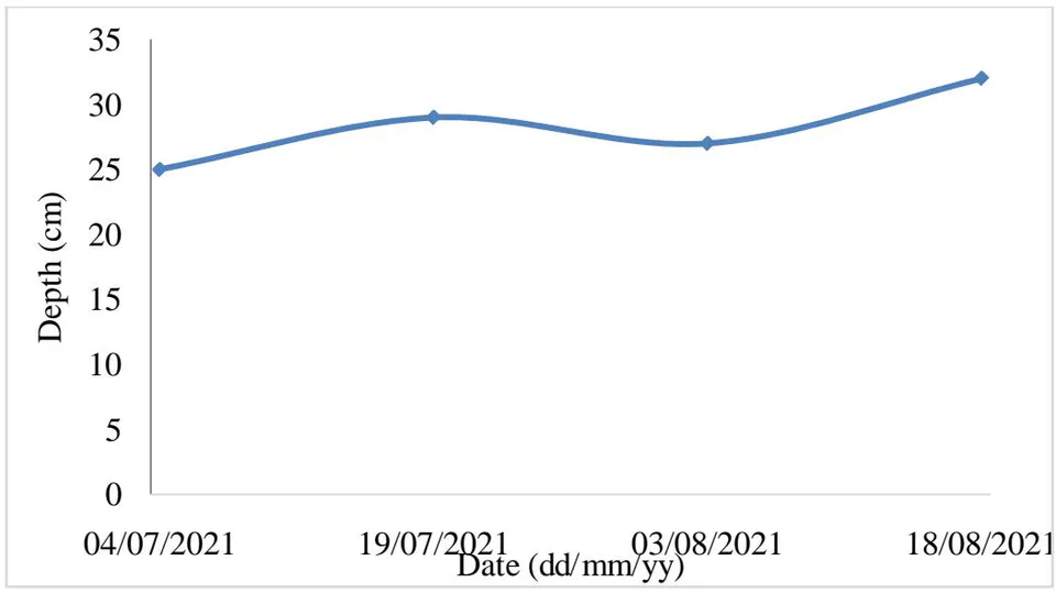 Figure 5: Fortnightly Turbidity Level of Water in Experimental Period
