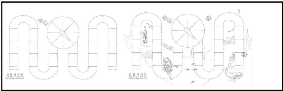 Figure 1: Rough sketches for the board game