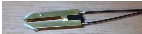 Fig. 2: A clip through which a probing beam of light with an adjustable wavelength passes