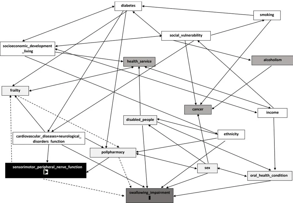 Figure 1: Directed acyclic graph (DAG) to show associations from the literature review.