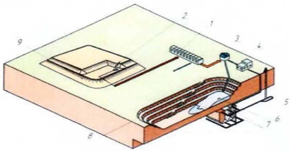 Fig. 12: Mining and engineering system of combined geotechnology with a full cycle of integrated development of deposits:
