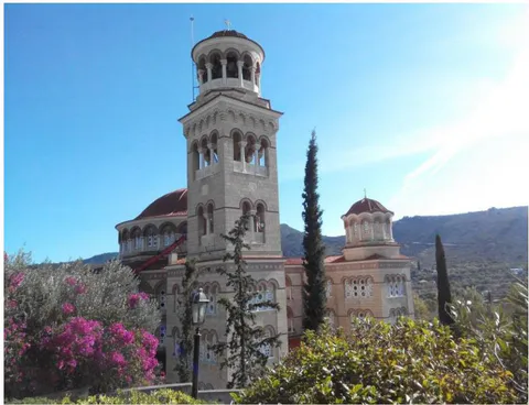Fig. 2: The temple of St. Nektarios of Aegina on the island of Aegina, Greece. Author's photo.