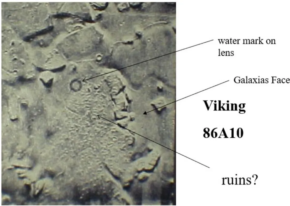 Figure 19: Second image of "masonry collapse zone" on D&M Pyramid in Cydonia Mensa from MRO frame # 42318