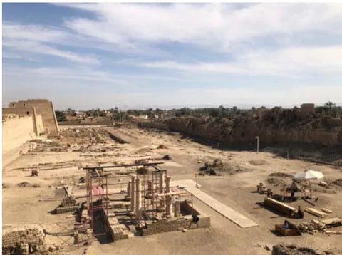 Figure 46: Show the main temple on left side and southern archaeological side which is not access to visitors.
