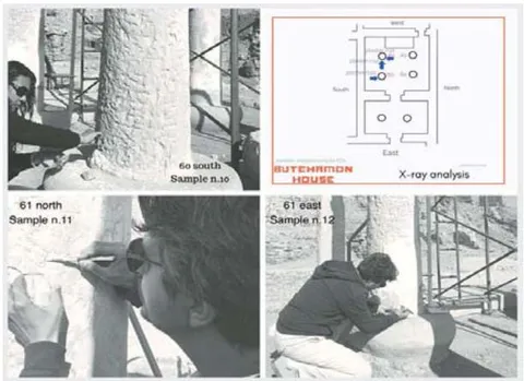 Figure19: Shows the places of plaster samples were taken.