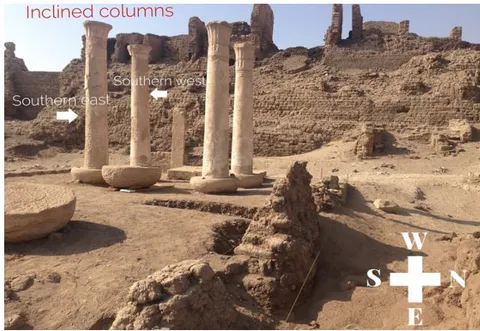 Figure 42: Illustrative photo of the two inclined columns, n.60-n.61.