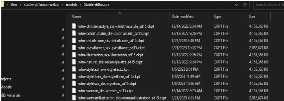 Figure 3: Exporting and Storing Models Locally