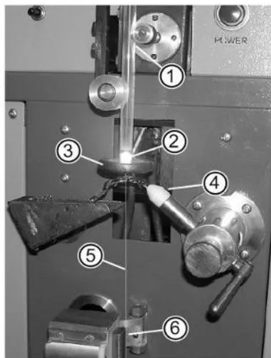 Fig. 1: Process of casting glass-coated amorphous magnetic microwires (see [4] and below).