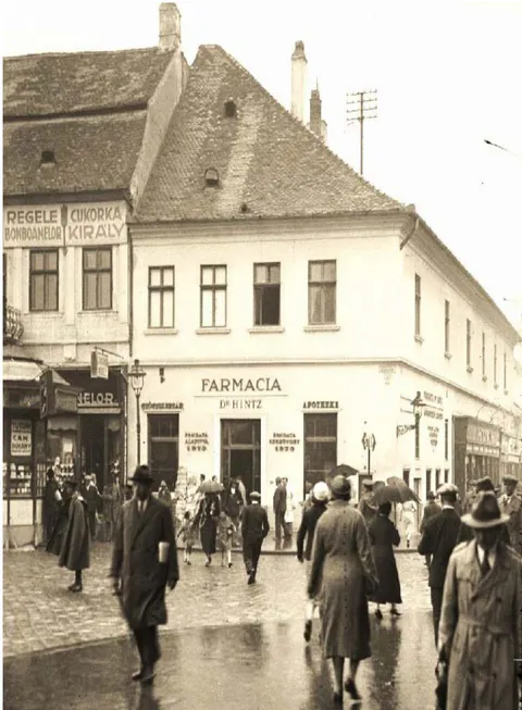 Fig. 1: Mauksch-Hintz house with Pharmacy (1930, MNIT)