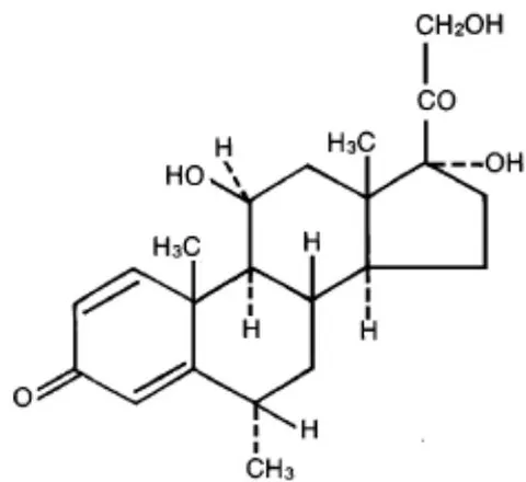 Figure No. 1: Chemical Structure of Methylprednisolone