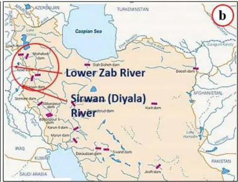 Figure 11: Constructed dams on the Tigris and Euphrates rivers and their tributaries.