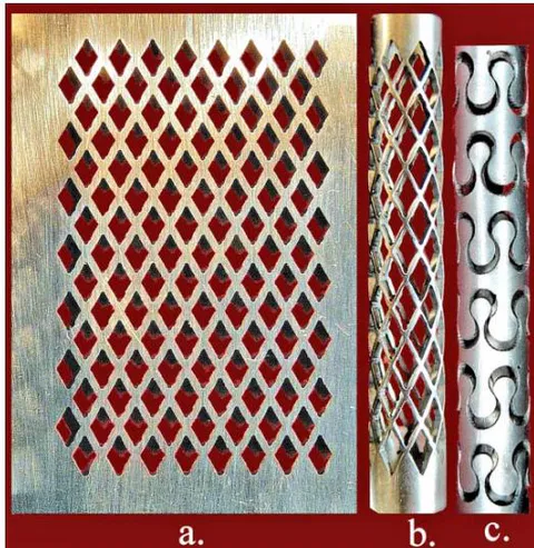 Figure 2: μAWJ-machined titanium mesh cage and interlocking link (Liu, 2012)