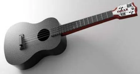 Figure 20: AWJ-cut carbon fiber Ukulele (Liu, 2017a)