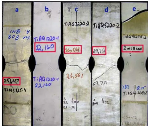 Figure 24: Fatigue test results of titanium specimens (Liu, et al., 2012)