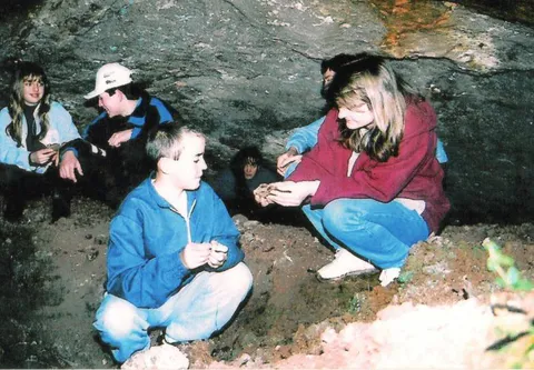 Imagens do interior da caverna