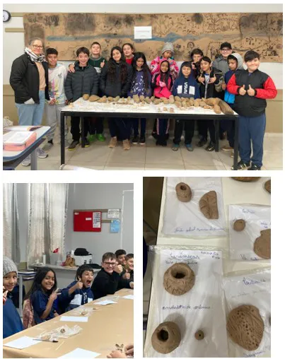 Os alunos do 6º ano confeccionando artefatos arqueológicos em argila. Eles também tem o privilégio de comparar o trabalho deles com artefatos arqueológicos de milhares de anos. E reconhecer nas terras que eles vivem esses artefatos. Tornando esses jovens em “Guardiões”. O que os transforma em grandes preservadores do meio ambiente e de nossa história, que está sendo reconstruída, mais completa e justa. Existem fatos do passado que não é mais possível mudar. Mas podemos contar ela de uma forma mais completa e justa, mostrando a grande contribuição dos primeiros povoadores do Oeste catarinense.