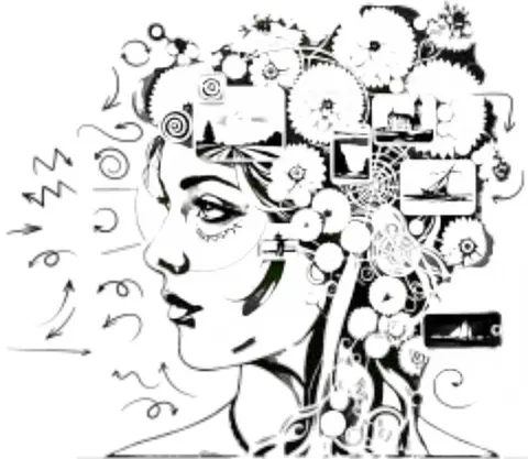 Figure 1: Connecting memory evokes circumstantial illusions as it re-renders stored impressions, and of which only the minor part is factual pre-assuming-some-sort-of-reality-content.