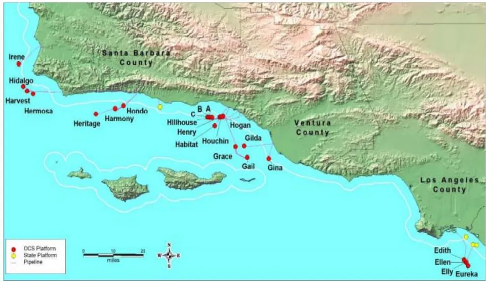 Figure 3: California OCS Oil and Gas Platforms