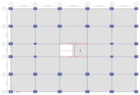 Figure 8: 3D view showing shear wall location for Structure IV