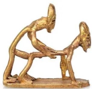 Figure 17: Akan erotic gold-weight for sale online. Private Collection. F.d.G in NL/Tribal Art