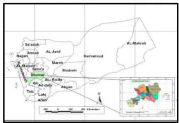Figure 1: Map of Yemen Shows the Location of Dhamar [25]