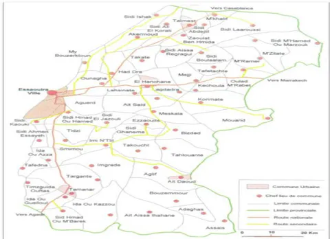 Figure 3: Geographical location of the harvesting sites of the plants studied