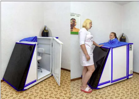 Fig. 4: Dry carbon dioxide baths using the "Reabox" device