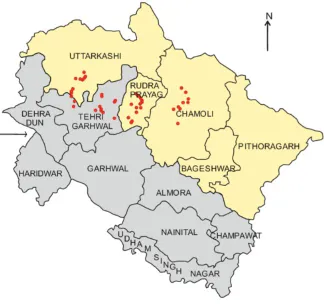 Location of Households in Uttarakhand (Map I)