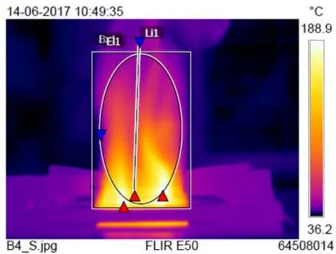 Fig. 4a: LPG Trial with Large-Sized Burner Before spray