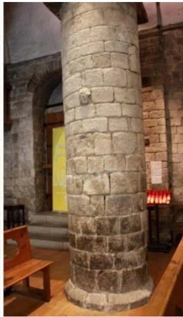Fig. 1: Deformation of the pillars: Santa Eularia d'Unha, Santa Maria d'Arties and Era Purificacio de Bossost