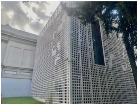 Fig. 13: Rear facade, sculptural composition by artist Zurab Tsereteli