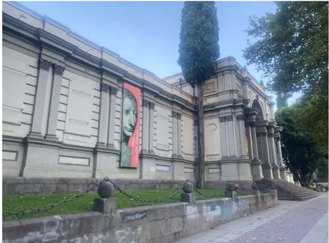 Fig. 14: National Gallery today from the side of Rustaveli Avenue On the side of the rear facade there is the 9th of April garden. The ground floor of the building faces