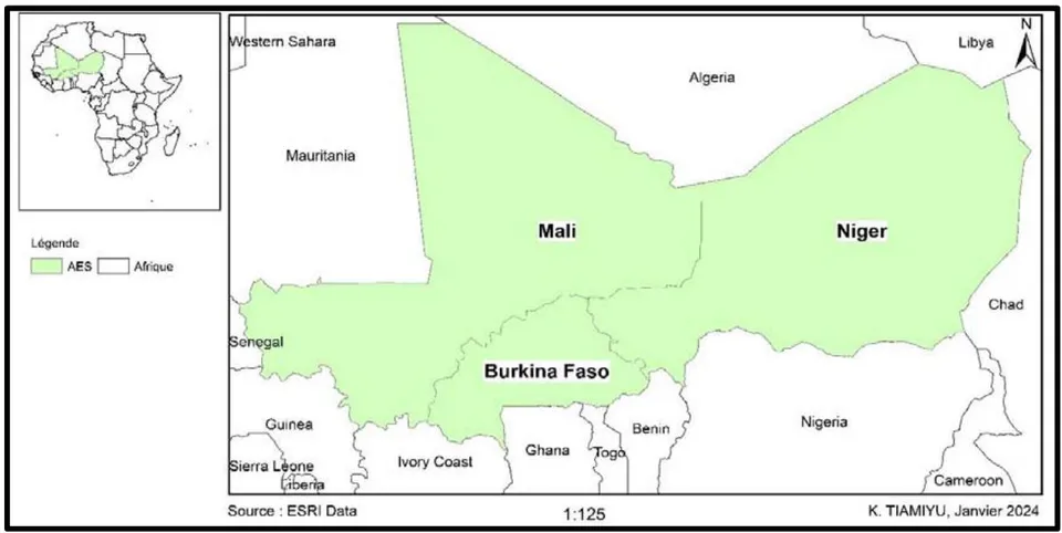 Figure 1: Geographic location of the study area