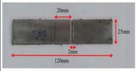 Figure 4: Experimental test set up and size of specimens for a) T-peel test and b) Single Lap Shear (SLS) test
