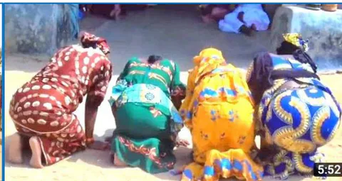 Fig. 2a: Women worshipping the Lamido of Rey Bouba