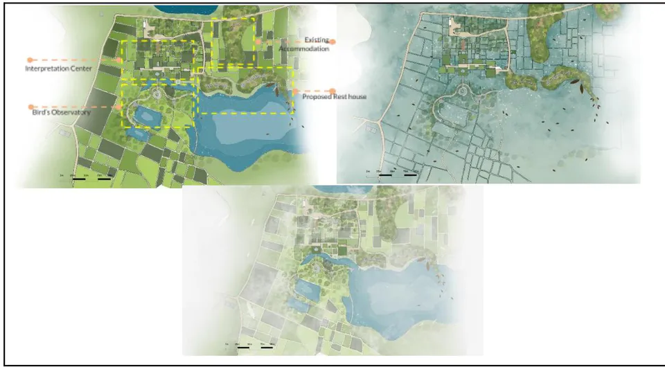 Figure 15: Masterplan of Interpretation Center with Seasonal Variation