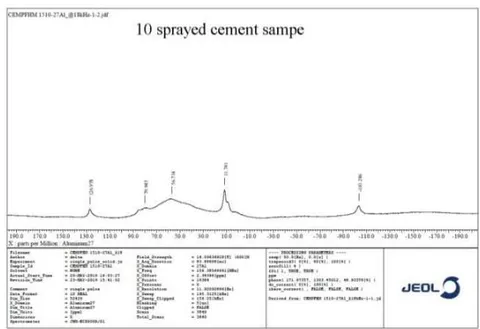Fig. 6: NMR spectra of cement samples