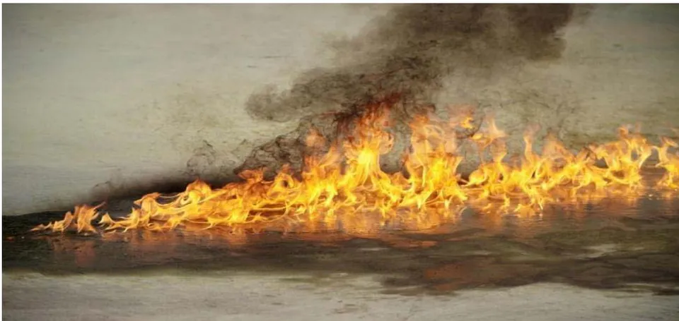 Figure 13: In Situ Burning of Spilled Oil