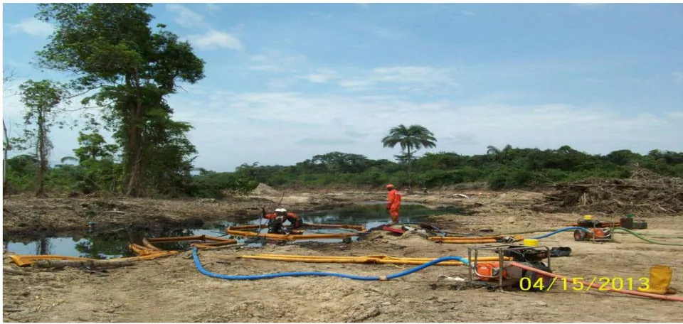 Figure 5: On land Spill Cleanup Operations