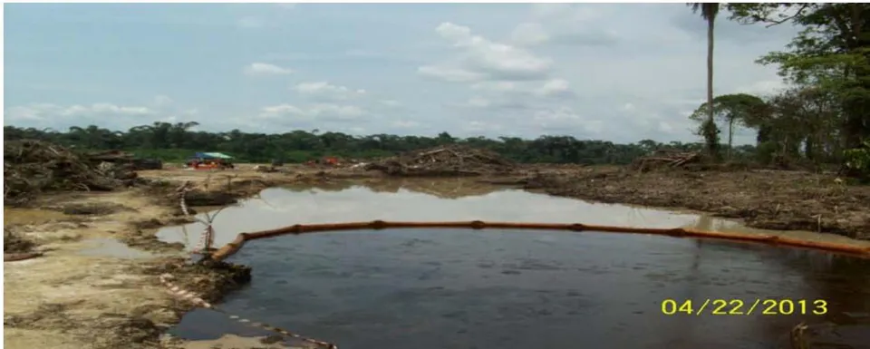 Figure 9: Oil Containment and Recovery in Progress