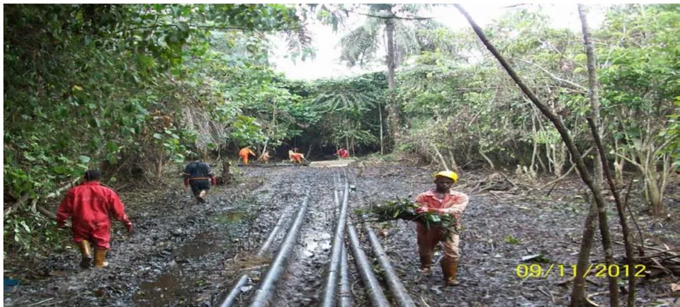 Figure 4: Right of Way Spill Clean up
