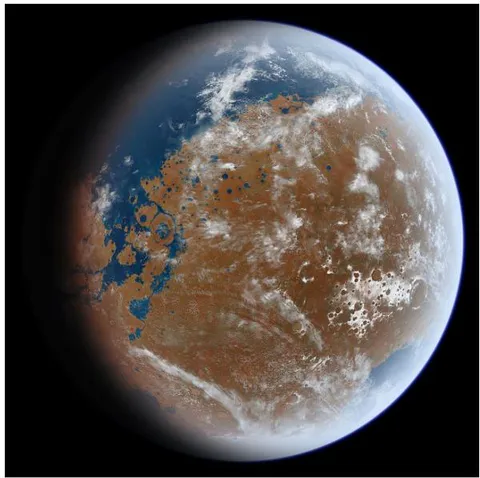 Figure 3: Mars with a Paleo-Ocean